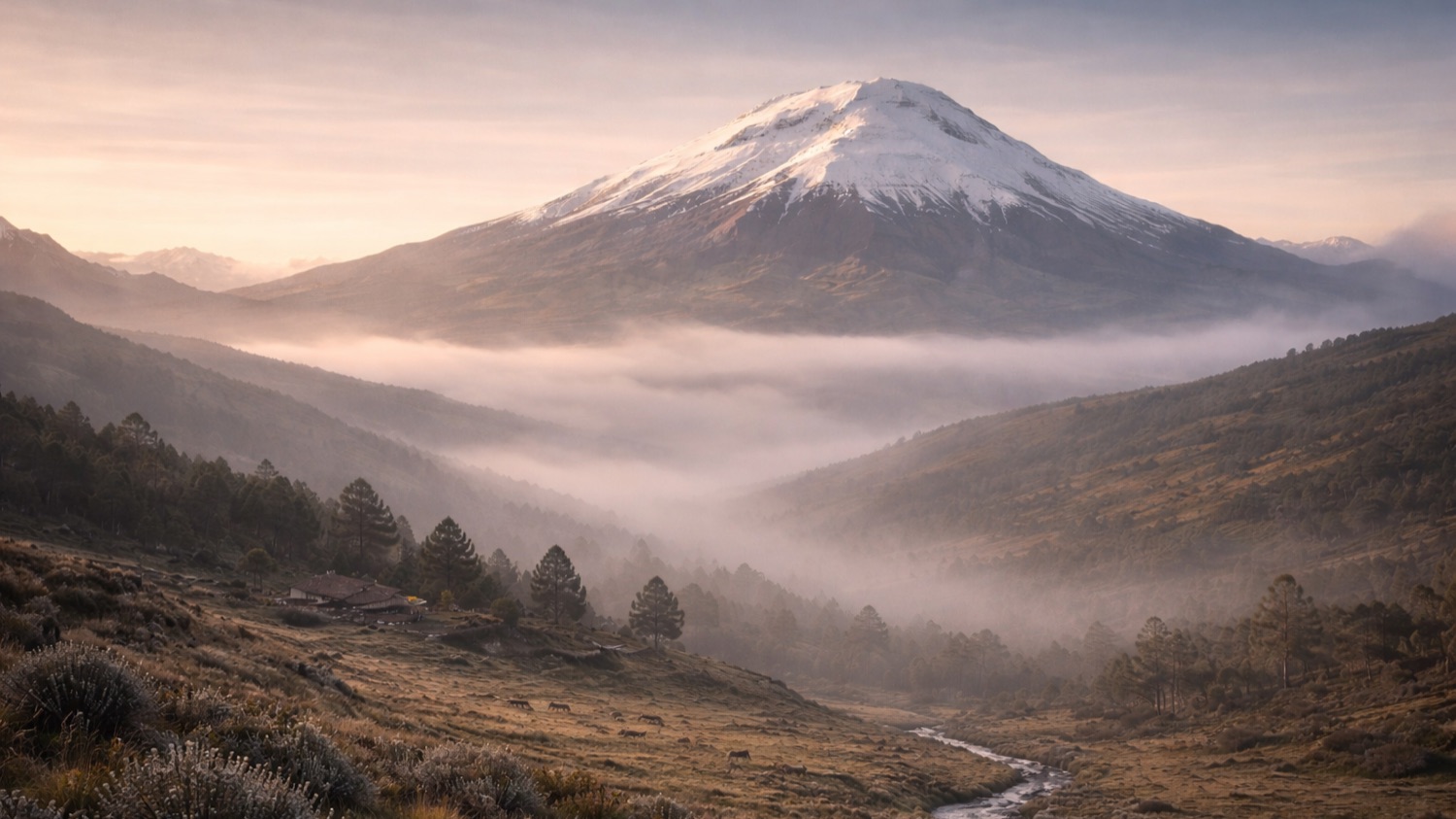 Dawn over the Ecuadorian Andes
